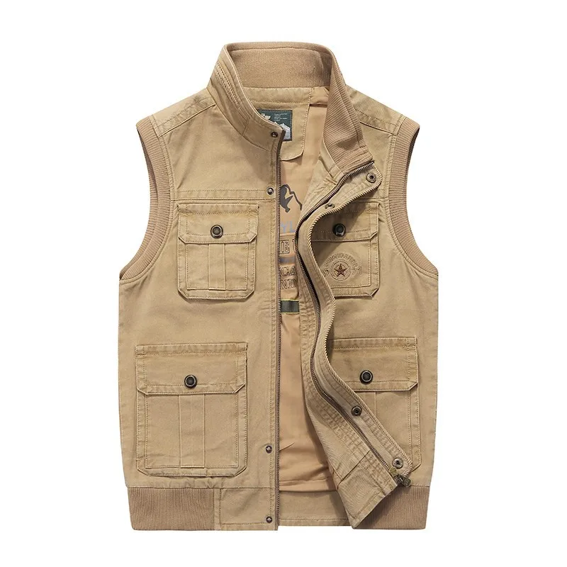 Autumn clothes plus size and multiple pockets, double-sided casual men's vest.