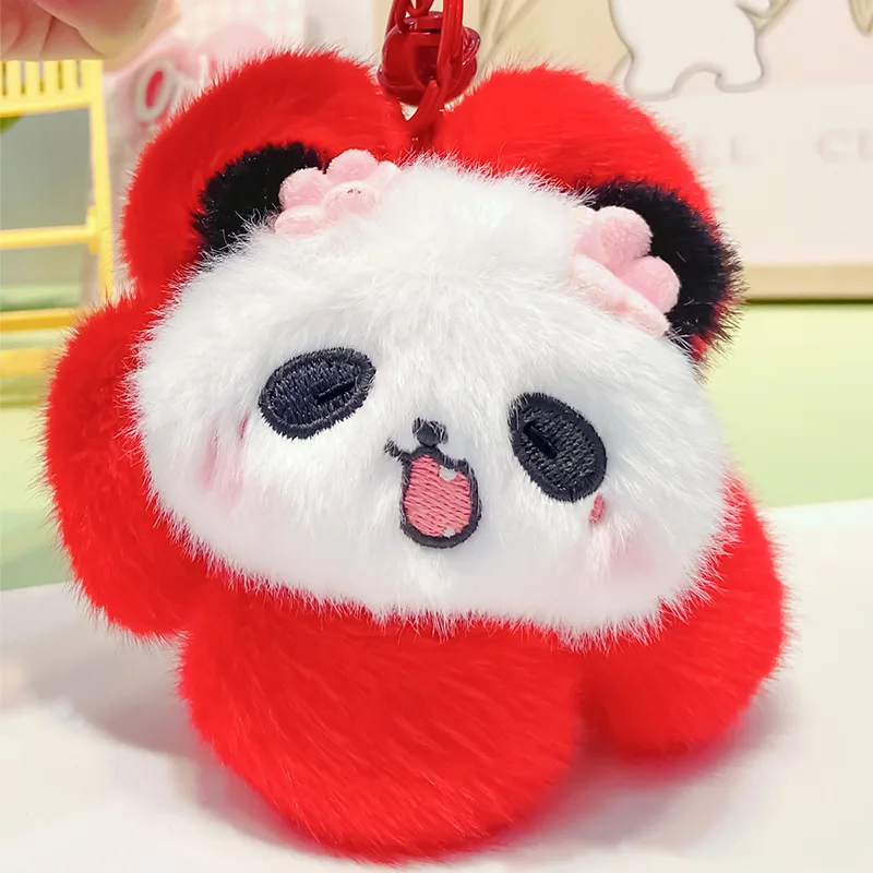 Porte-Clés en Peluche à Motif de Fleur de Dessin Animé pour Enfant, Décoration Amusante et Mignonne pour Sac à Dos, Breloque, Jouet, Cadeau d'Anniversaire, 1 Pièce