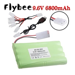 Upgrade 6800mah 9.6v NI-MH Battery with Tamiya Plug For Rc toy Car Tanks Trains Robot Boat NIMH AA 9.6 v Rechargeable Battery