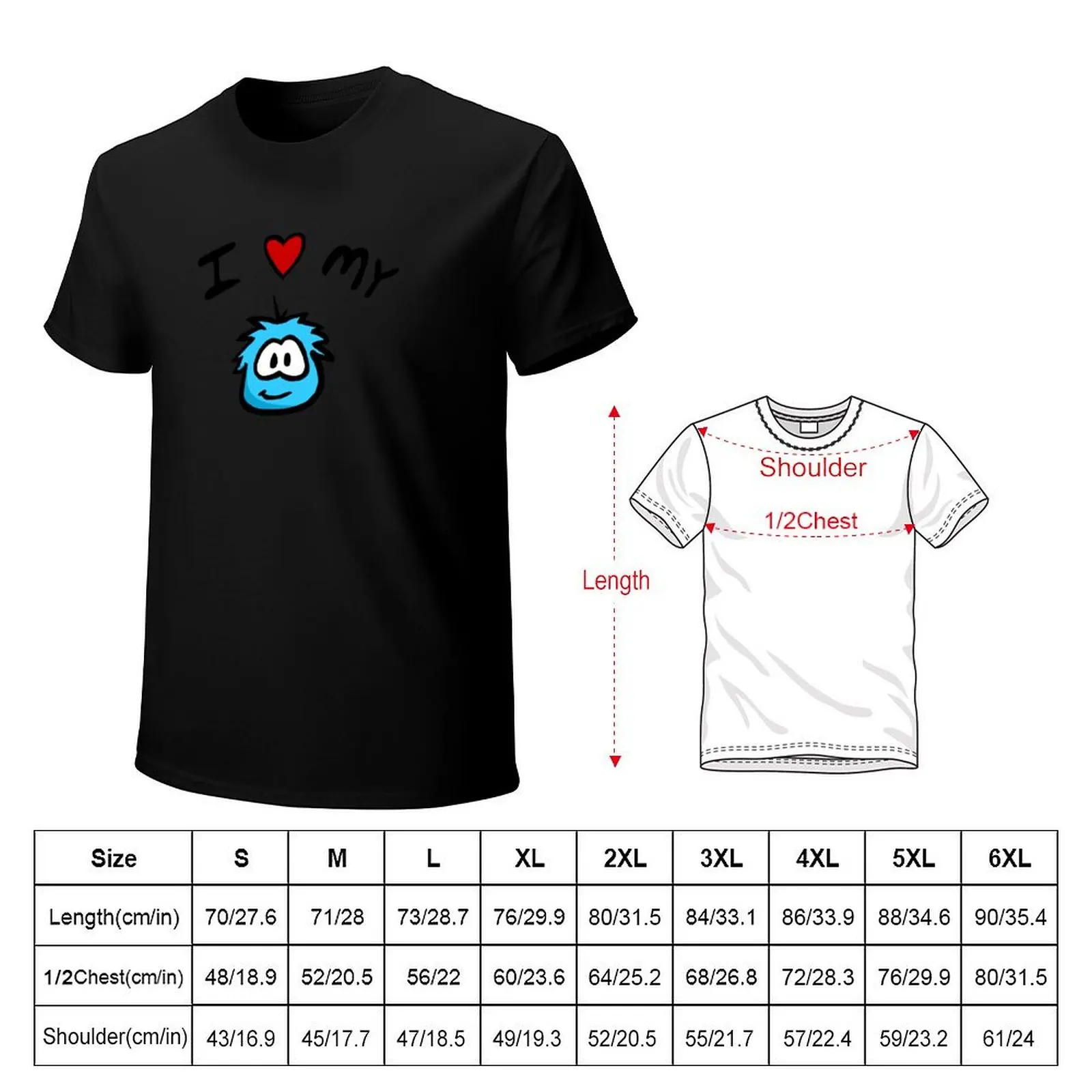 I Love My Puffle T-Shirt customs cute tops vintage mens shirts graphic tee