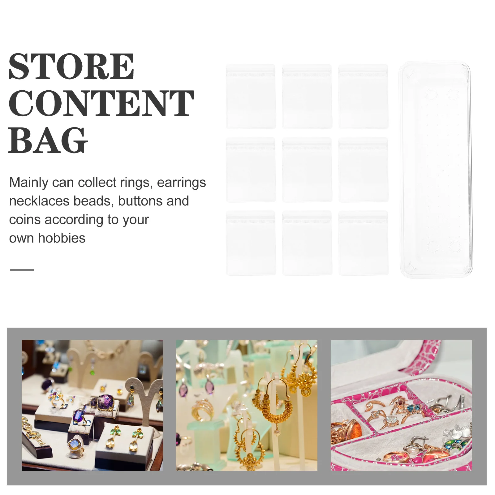 

1 комплект, сумка для хранения ювелирных изделий, прозрачная застежка-молния, прозрачные серьги, ожерелье, кольцо-органайзер, водонепроницаемая сумка для упаковки ювелирных изделий, дорожная сумка