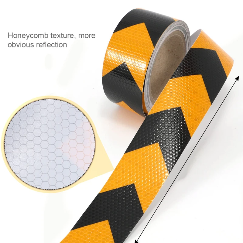 

Reflective Adhesive Tape Sticker Arrow Reflective Tape Safety Caution Warning For Truck Motorcycle Car Styling