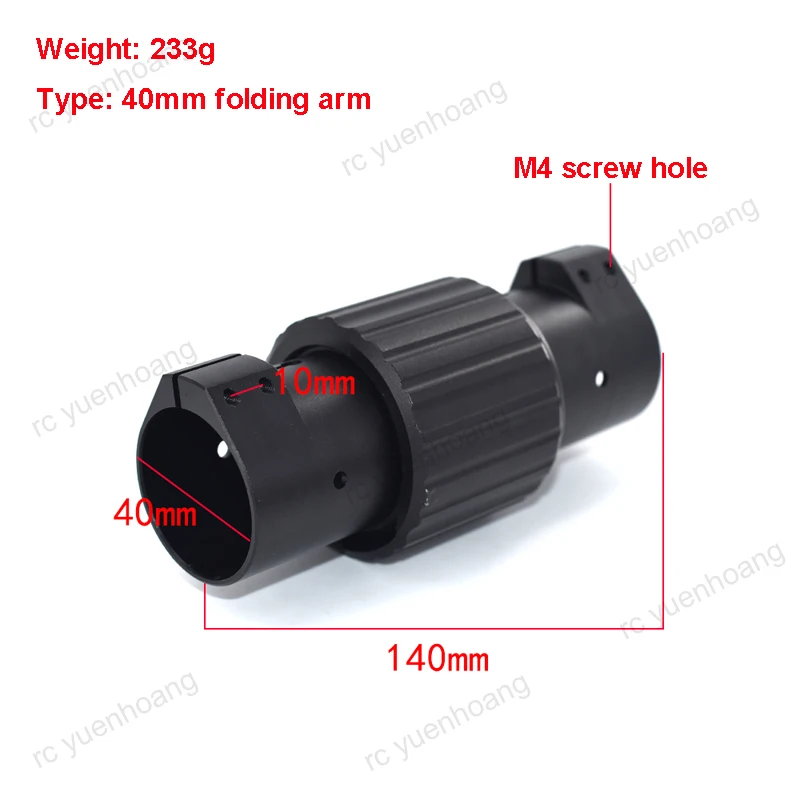 1PC 30mm 35mm 40mm Horizontal Metal Folding Arm Carbon Tube Fixed Seat Clamp Connector for RC Plant Agriculture UAV Drone