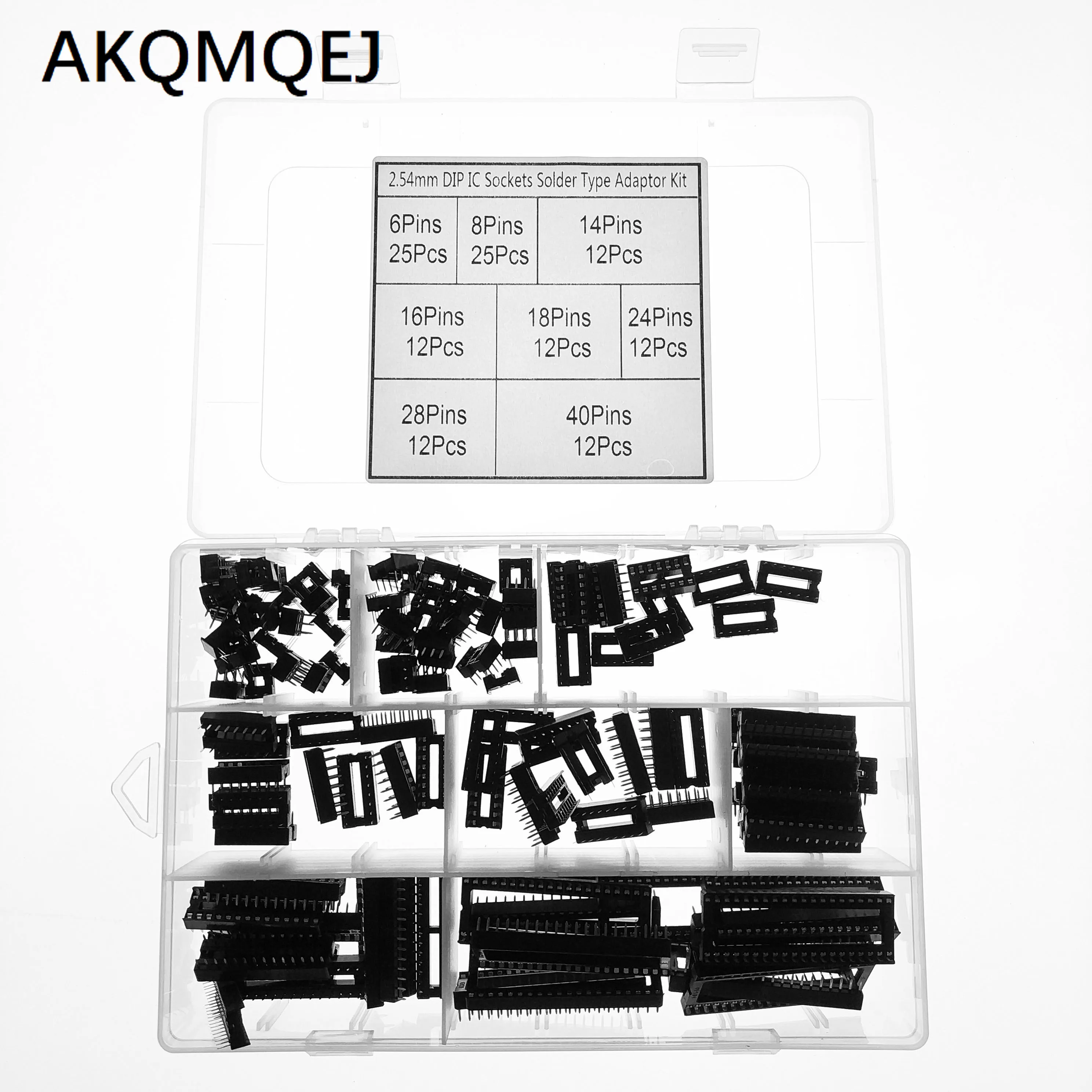 

122pcs single chip computer stand 2.54mm IC socket chip stand DIP-8 6 14 16 18 24 28 40Pins