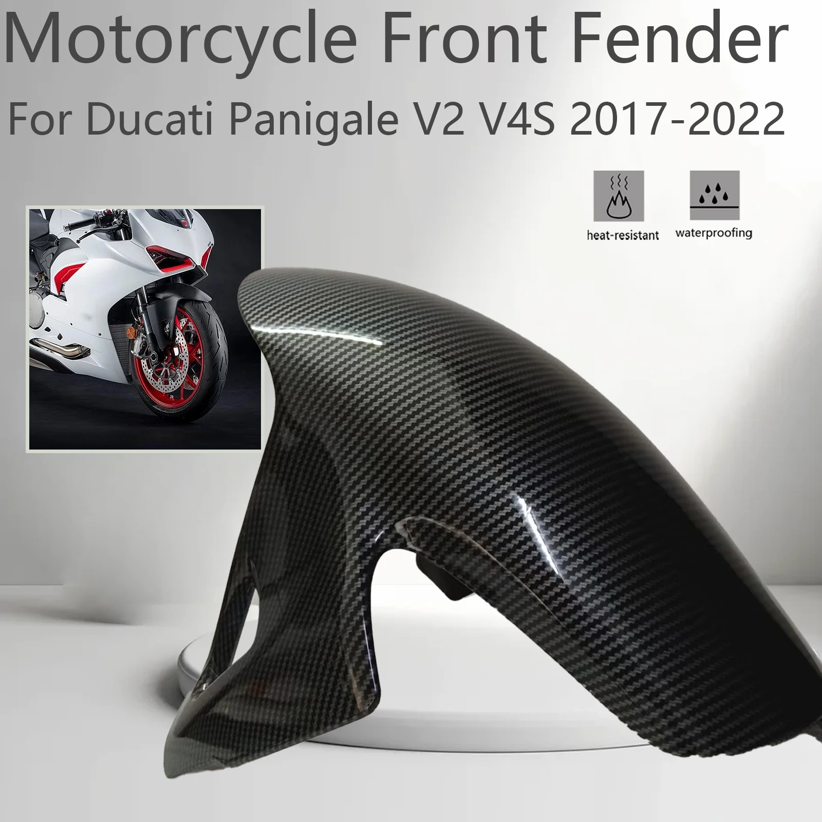 

Motorcycle Mudguard Front Tire Fender Fairings Accessories ABS Carbon Fiber For Ducati Panigale V2 V4S 2017-2022