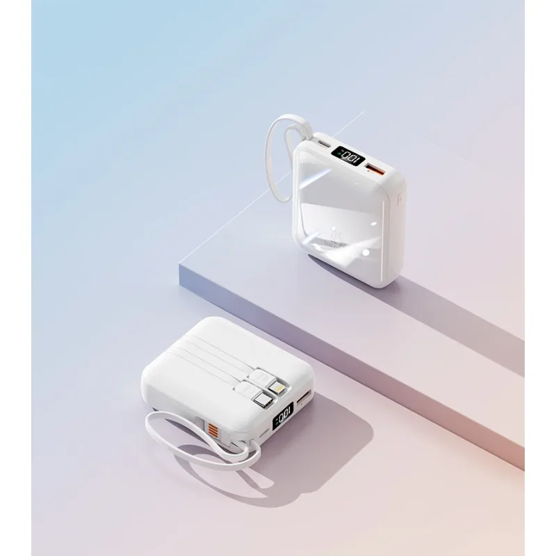 Mini ingebouwde kabel-powerbank met supersnel opladen 10000 mAh powerbank