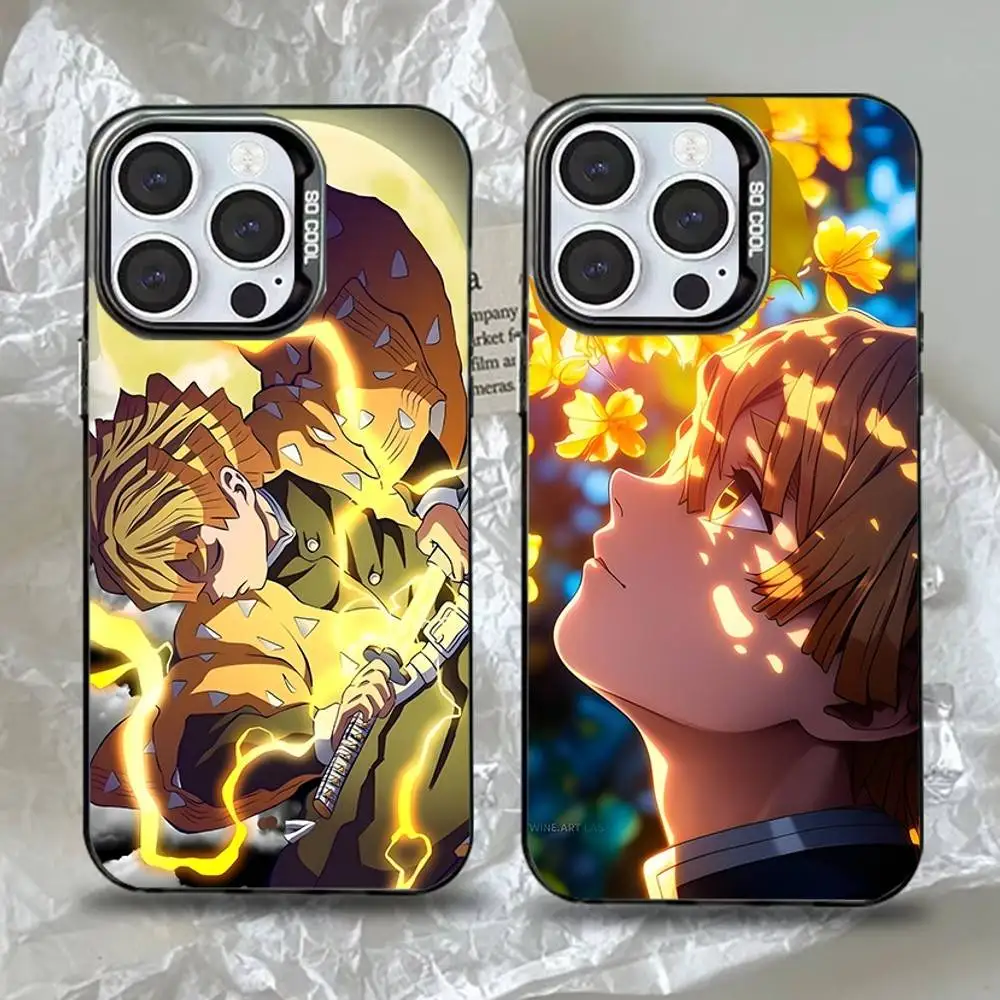 

Anime Z-Zenitsu A-Agatsuma Phone Case For iPhone 17，16,15,14,13,12,11,Pro,Max,Plus,Mini,XS,SE Anti Fall Black Matte Hard Bumper