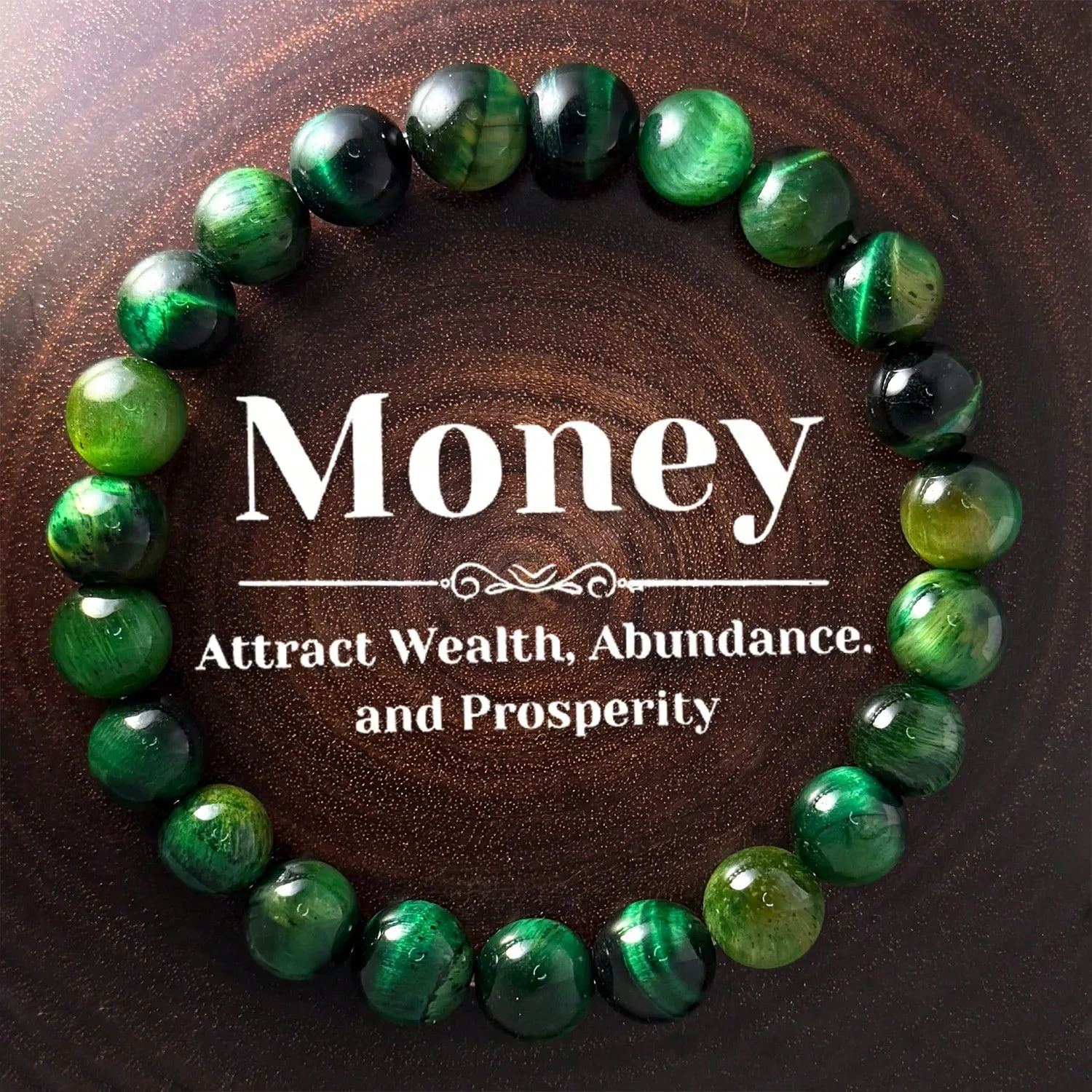 Pulsera de piedra de ojo de tigre de galaxia natural La piedra natural de 8 mm mejora la riqueza y la buena suerte. Se puede utilizar como regalo para la familia