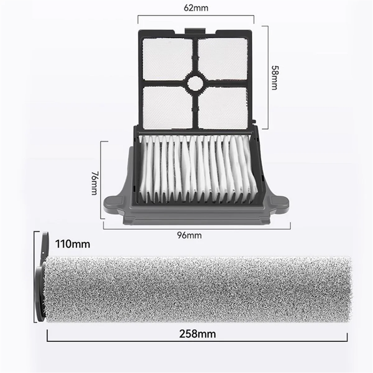 Set di filtri HEPA e spazzole di ricambio per aspirapolvere Tineco FLOOR ONE S7 Steam Cordless Wet Dry Floor Washer