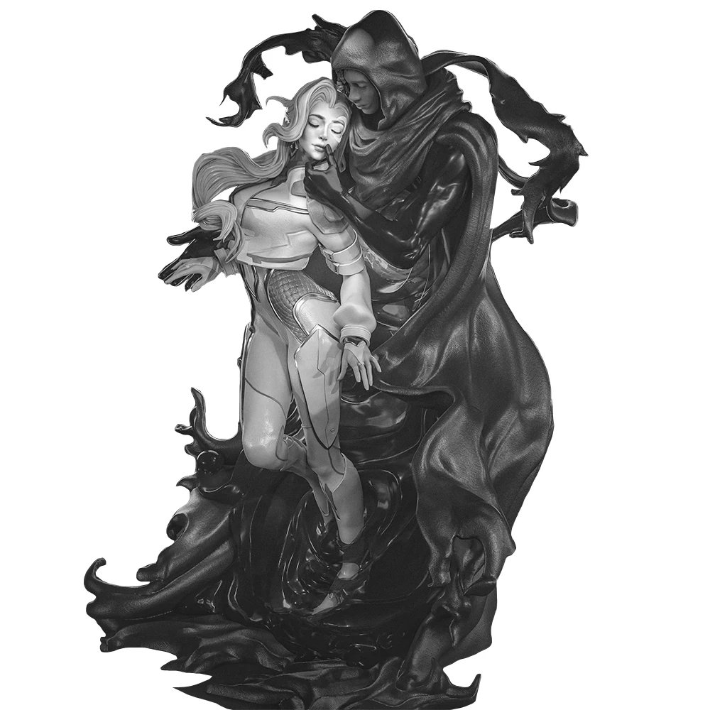 Assassino vintage fai-da-te in resina non verniciata 1:18 con mantello e pugnale - A930 da collezione