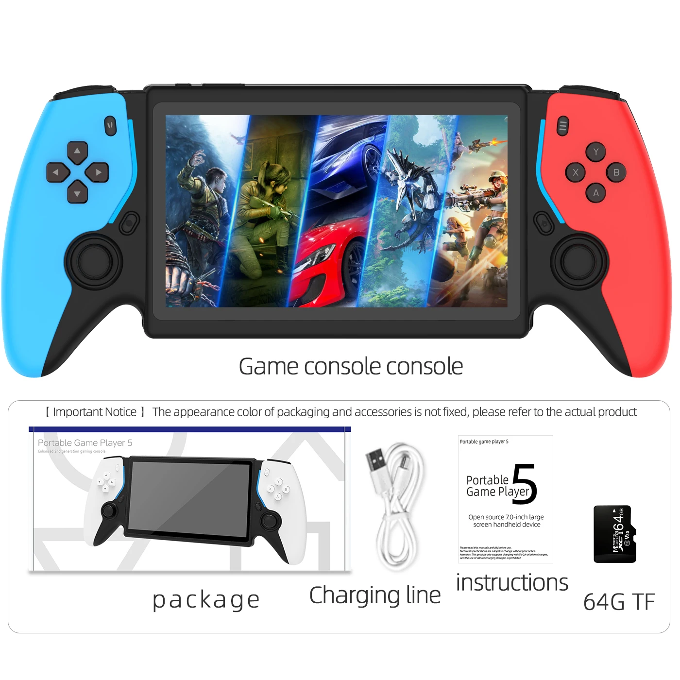 Nieuwe PSP 7 Inch Draagbare Retro Game Game Machine HC8000 Retro Handheld Game Machine 64G PSP Gift