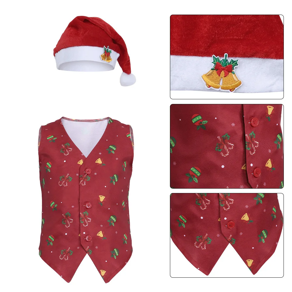 

Cosplay Christmas Costumes Ladies Santa Claus Costume Grinch Adult Santa Claus Costume New Year Red Vest BY(Origin)