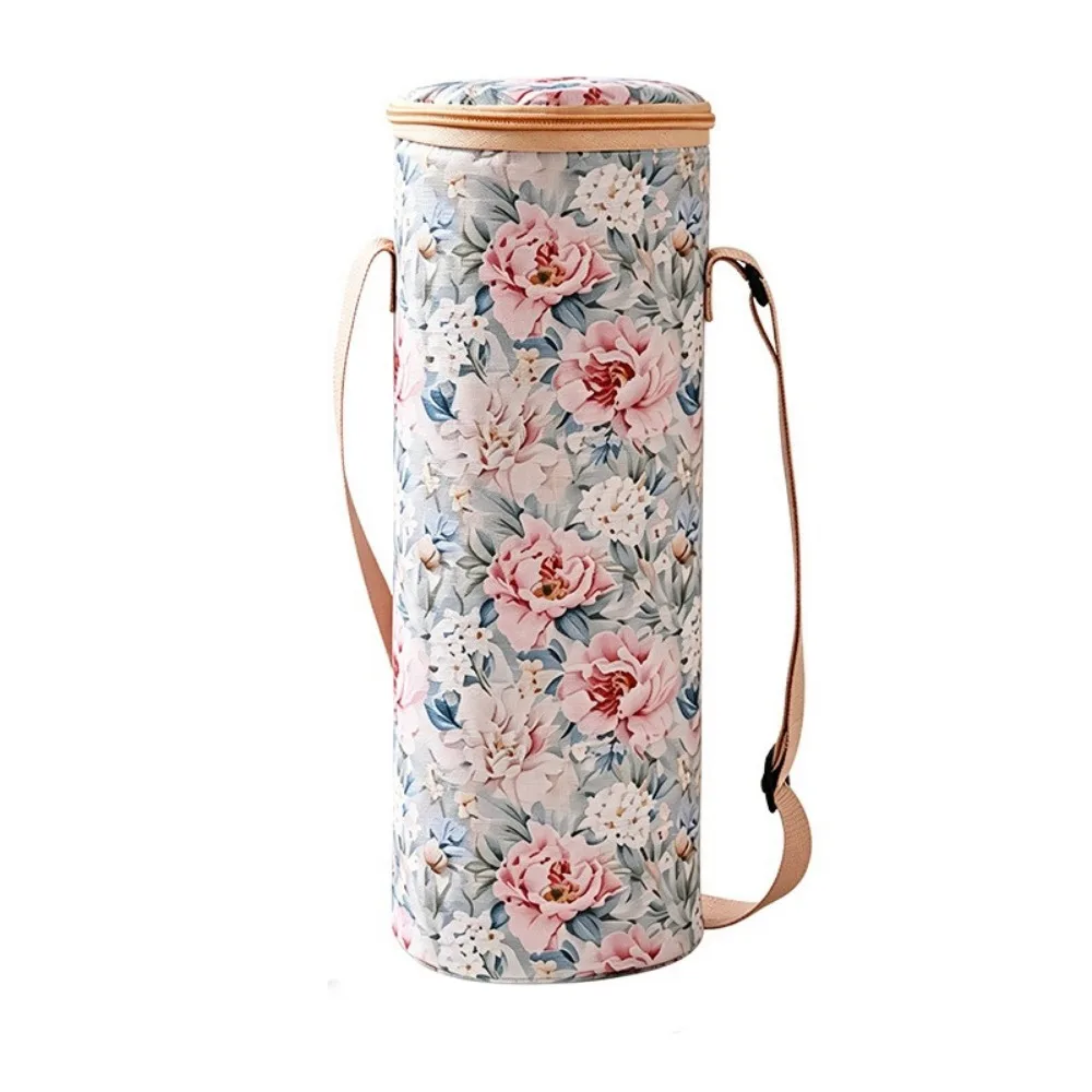 Oxford Cloth Water Bottle Bag Insulation Protective Cover Insulated Cup Cover with Shoulder Strap Keep Warm Cold