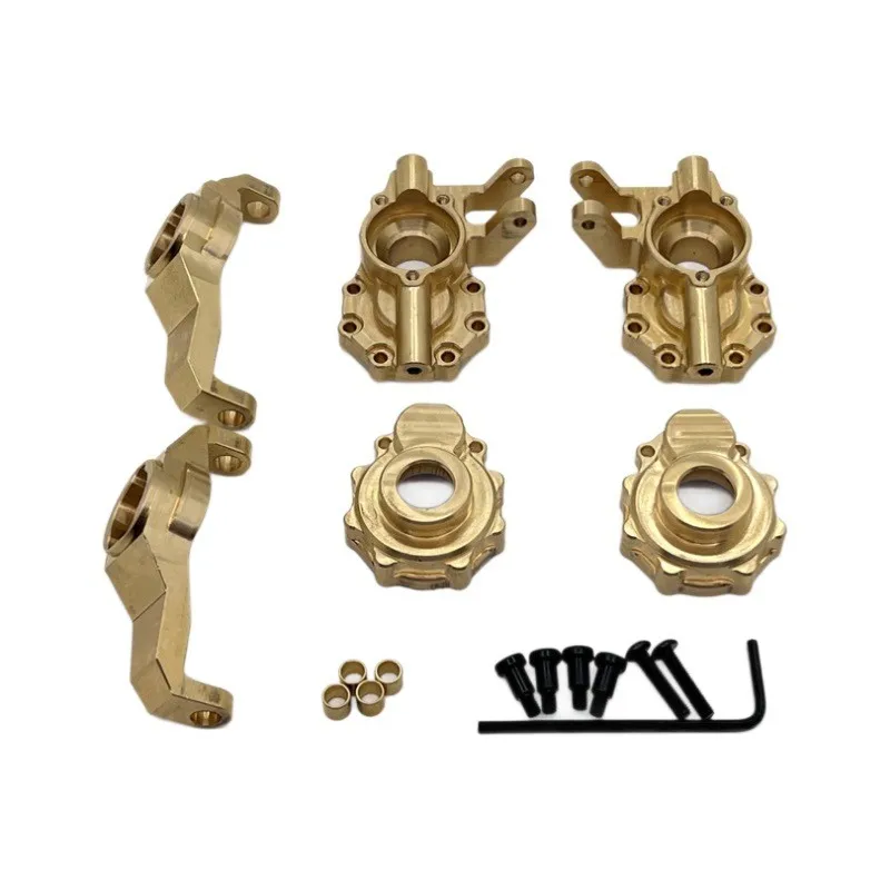 17Pcs Remote Control Car Accessories Metal Upgrade Brass Front Axle Cup C Seat Fit For TRAXXAS TRX4 TRX6 HB R1001 R1002 R1003