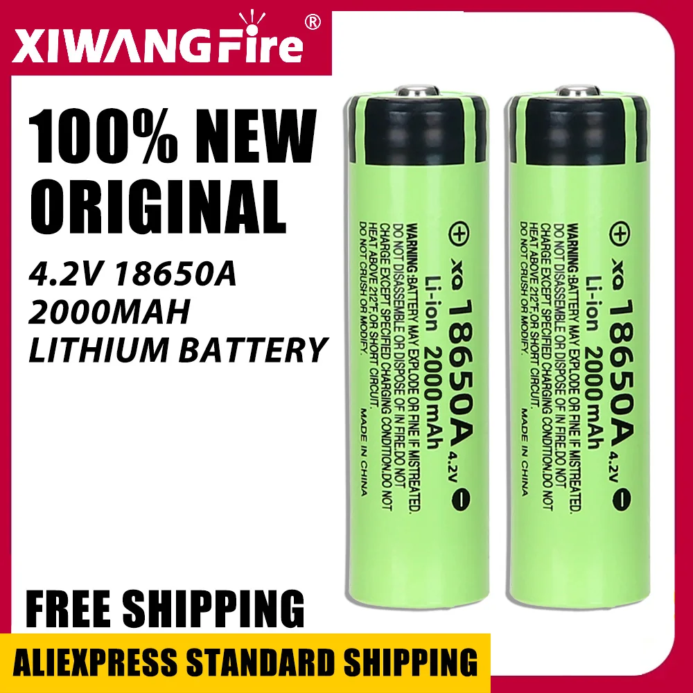 

XIWANGFIRE 18650 Battery 4.2V 2000mAh RechargeableLithium Battery for Led Flashlight Torch Batery Lithium Battery 100% Original