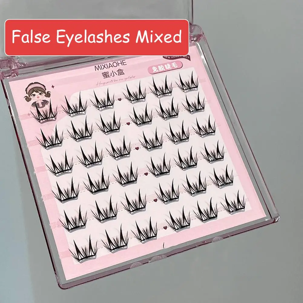 Pestañas postizas naturales para Cosplay, sin necesidad de pegamento, grupos de pestañas, pestañas postizas para efecto de levantamiento de ojos, herramientas de maquillaje DIY