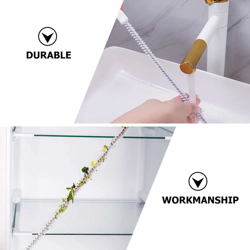 

3Pcs Pipe Dredging Tool Sink Cleaning Brush Spiral Nylon Bristles Drain Cleaner Long Hair Remover Sink Hair Catcher Bendable