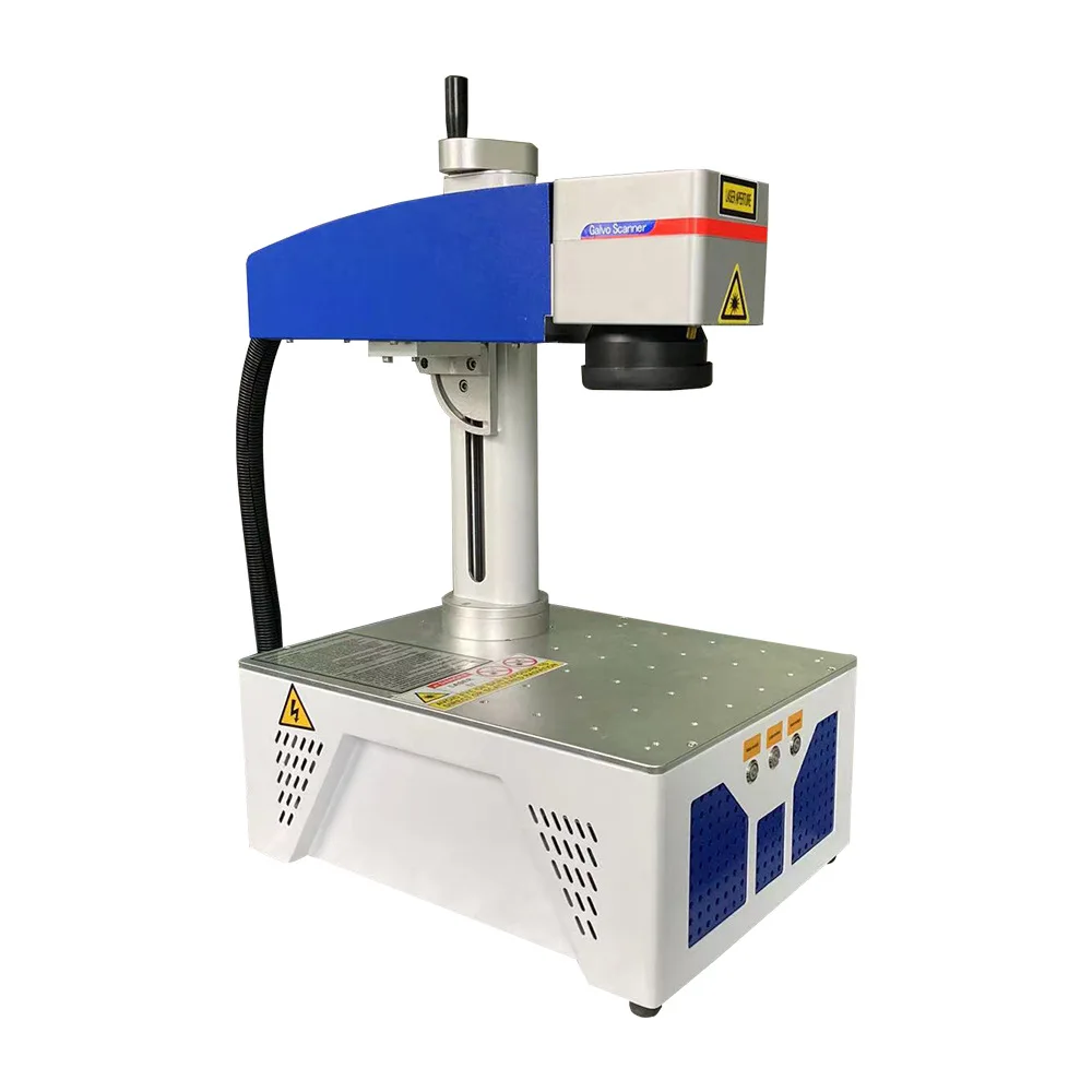 Desktop Fiber Laser Marking Machine 20W for Stainless Steel Galvo Scanner Align System Metal Engraver