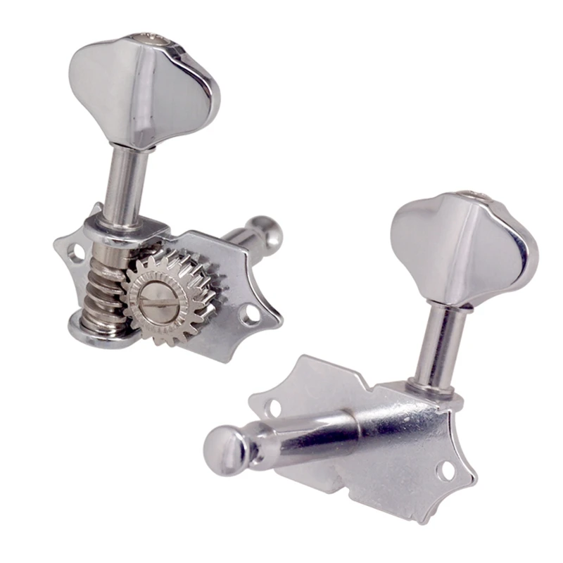 Guitarra String Tuning Pegs, Tuner Machine Heads Knobs, teclas de ajuste para guitarra acústica ou elétrica, prata, 3L3R, 1:18, 6pcs