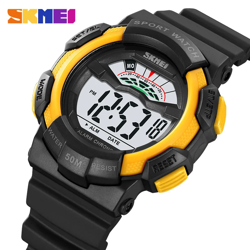 

SKMEI Army Camouflage Stopwatch Chronograph Date Alarm Clock Sunday EL Night Light On The Hour 24-Hour System Countdown 2153