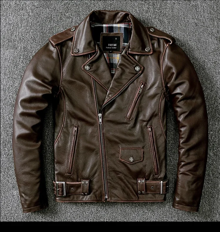 

Новое брендовое мотоциклетное пальто 2025 года. Pro Пакистанская куртка из воловьей кожи, крутая одежда из натуральной кожи. Толстые кожаные куртки