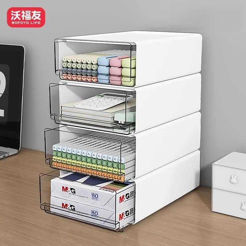 

Настольный органайзер Der Sle, прозрачный ящик для хранения канцелярских принадлежностей и документов формата А4