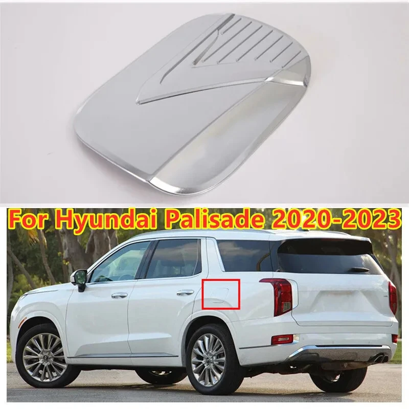 Chrome Oil Fuel Gas Tank Cap Cover Trim For Hyundai Palisade 2020-2023