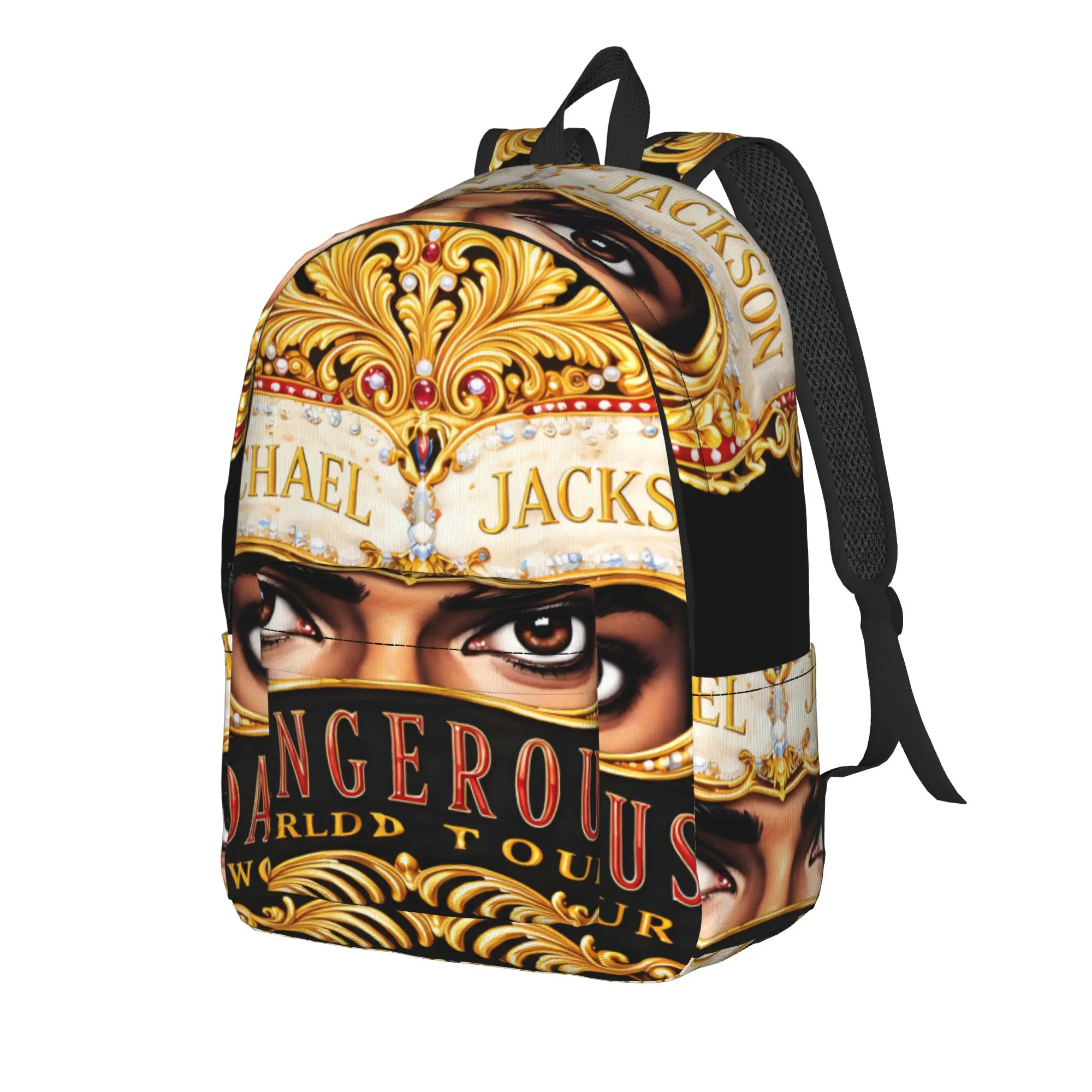Michael MJ Backpack King of Pop Male Polyester Hiking Backpacks Soft Casual High School Bags Rucksack