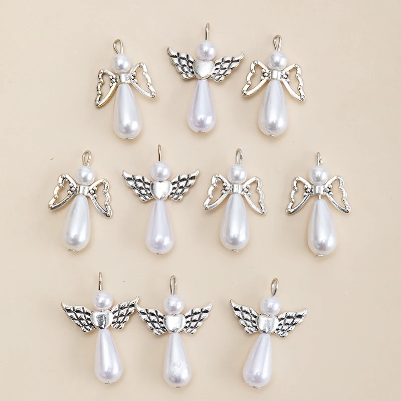 New 10pcs/lot Mixed Angel Wings Charms Pendant DIY Earring Necklace for Jewelry Making Accessories