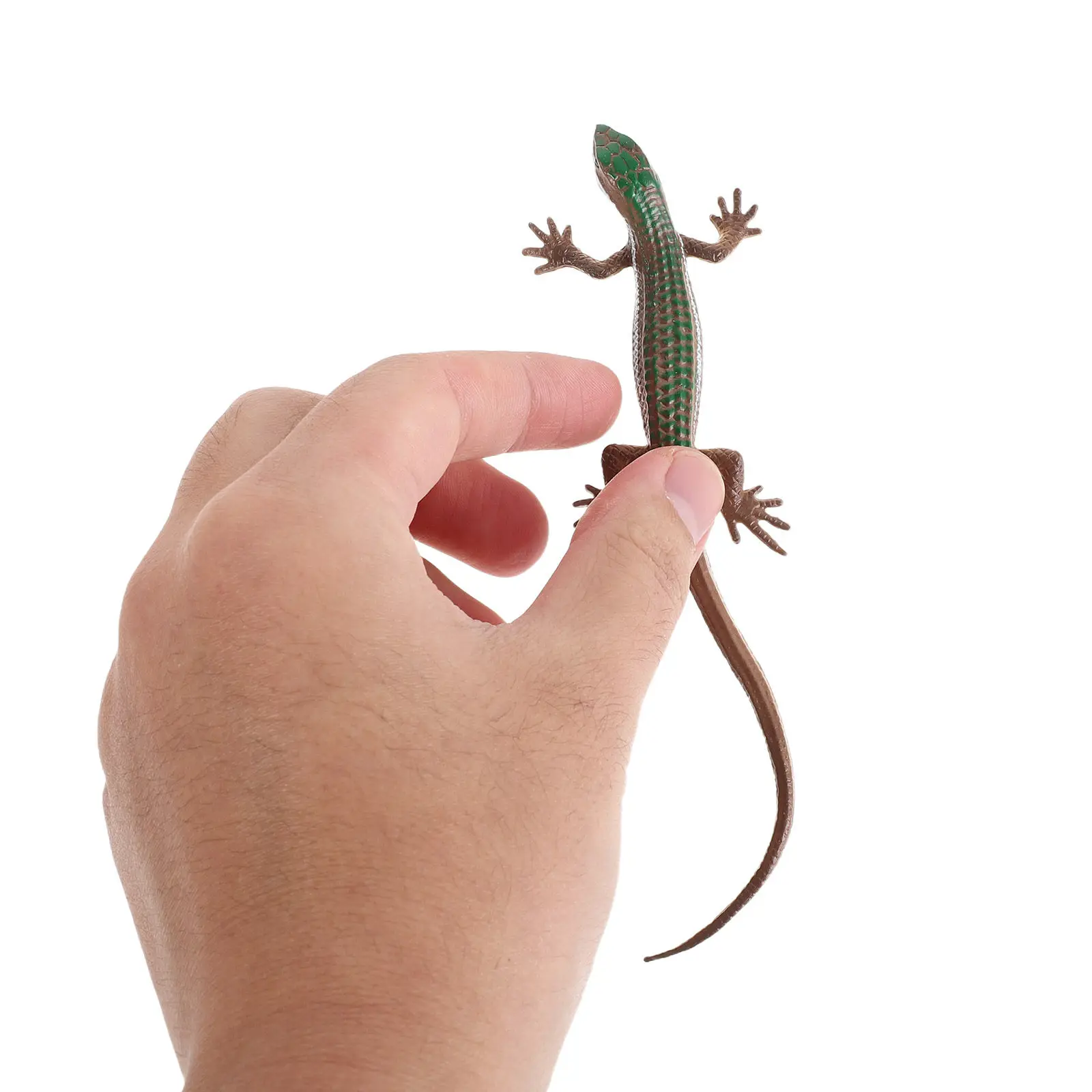 

4Pcs Simulation Lizard Realistic Plastic Fake Reptile Animal Decoration Desktop Mini Lizard Figures for Party Nature Study