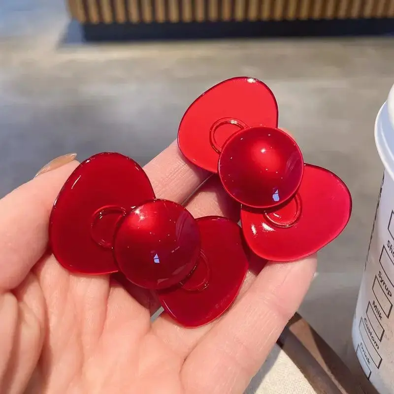Pinza para el pelo con lazo de Hello Kitty, linda pinza de moda con dibujos animados, linda pinza para el pelo para niñas, accesorios para el cabello versátiles, regalo navideño
