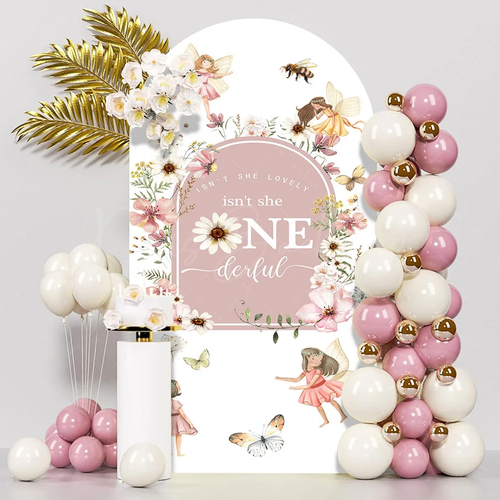 Isn't She Lovely Isn't She Onederful Backdrop Pink Flowers Boho First Birthday Background Sweet Baby Girl Floral 1st Birthday