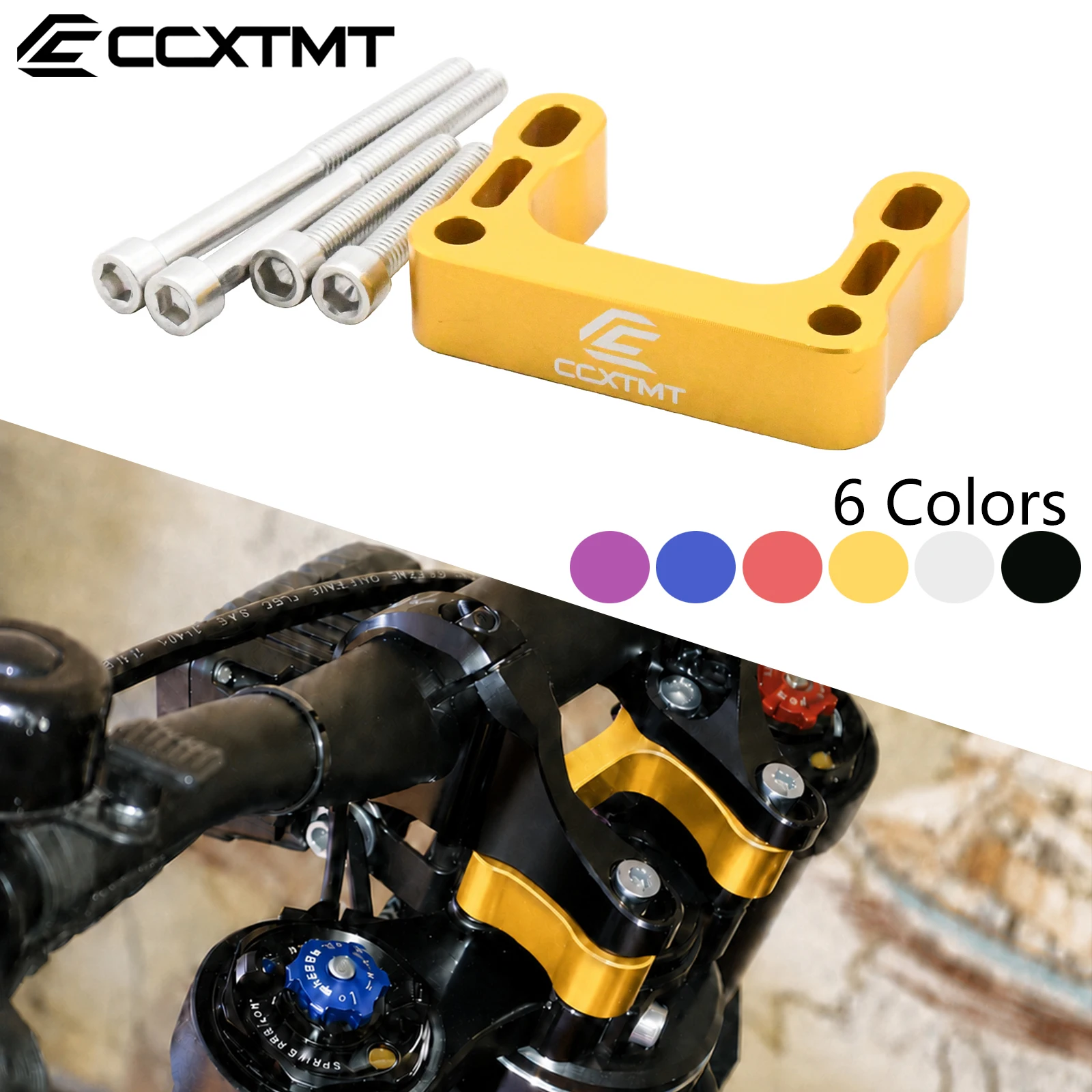 Motorcycle Reinforced Handlebar Riser Clamp 15MM 6061 Aluminum Height Adapter For Sur Ron Light Bee X S L1E Segway X160 X260
