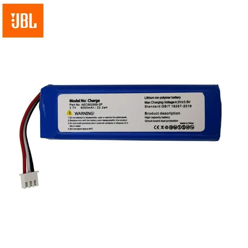 2025 New 100% Original AEC982999-2P 6000mAh Replacement Battery For JBL Charge 1 Charge1 Wireless Bluetooth Speaker batteries