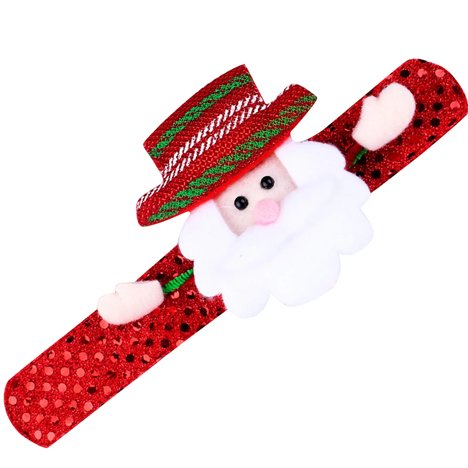 Cute Christmas Slap Bracelets Non-Fading Pull-Resistant Slap Bracelets Holiday Toys for Kids Girls Boys