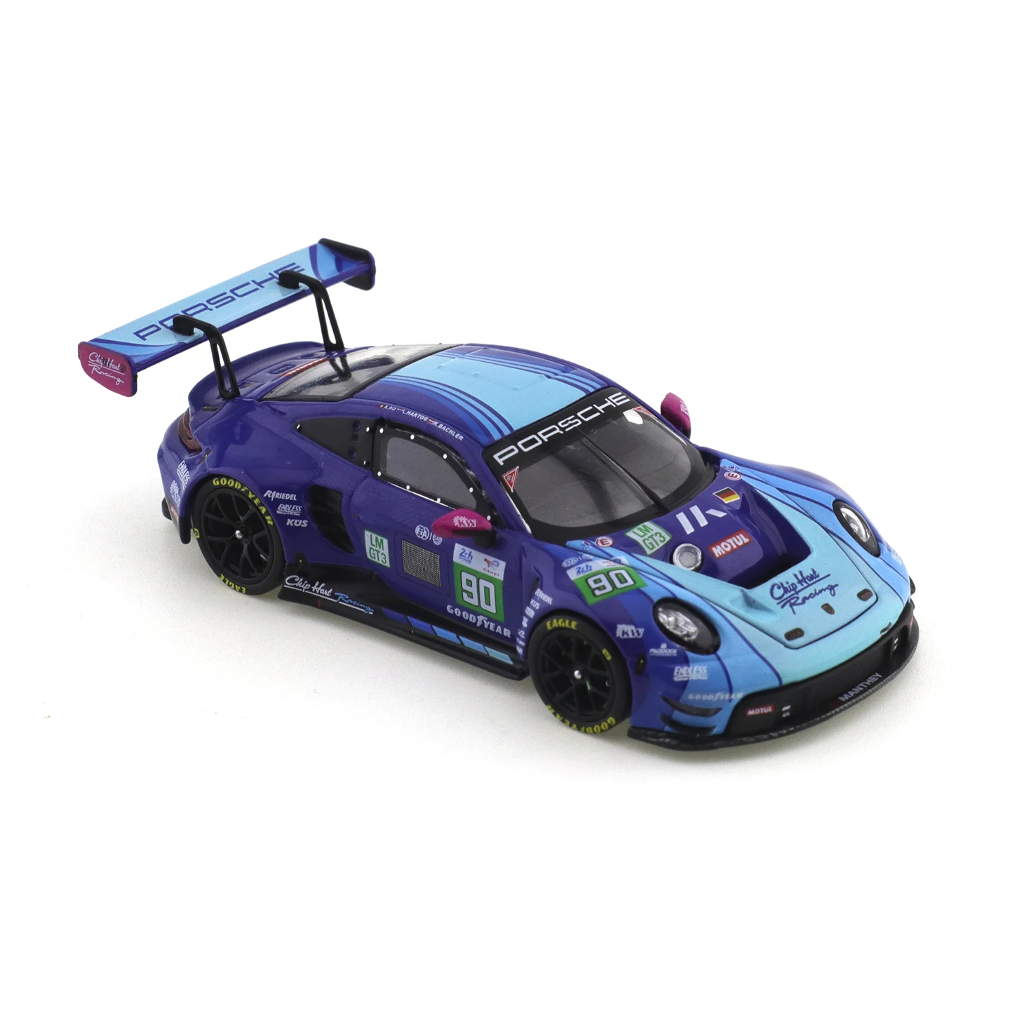 Porsche 911 GT3 R-2025 LeMans 24H LMGT3 #90 TH 1:64 Scale Model of A Car view 4
