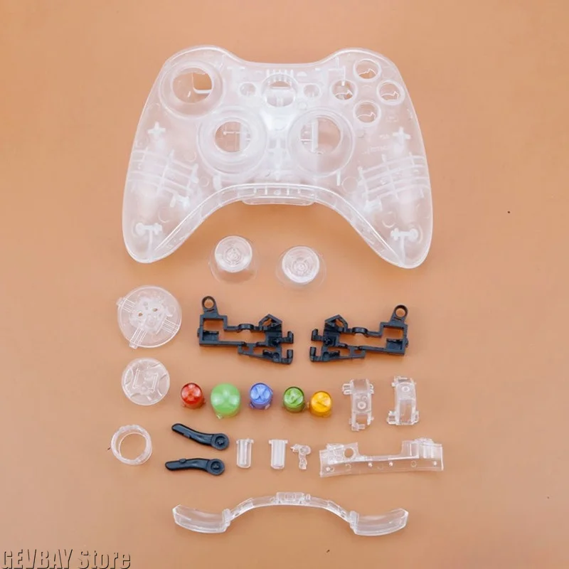 For XBOX 360 Wireless Controller Full Case Gamepad Housing Shell Cover with Buttons Kits Analog Stick Bumper Accessories view 4