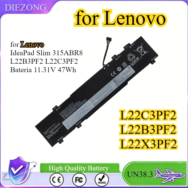 

L22X3PF2 Laptop Battery for Lenovo IdeaPad Slim 315ABR8 L22B3PF2 L22C3PF2 Bateria 11.31V 47Wh Replacement Battery
