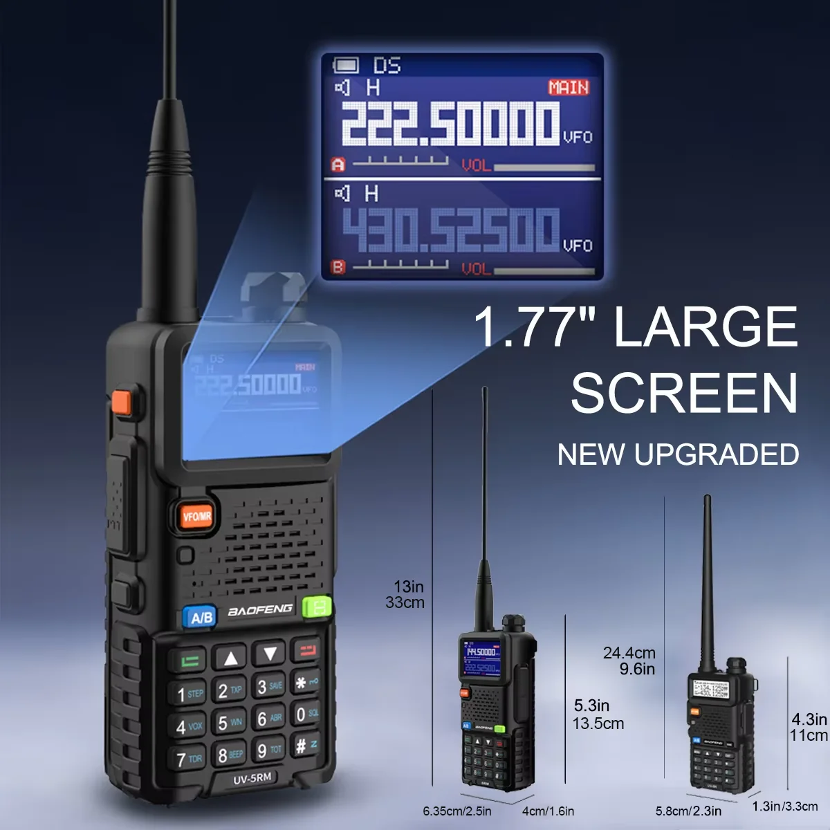 Baofeng UV-5RM  Include 2 Ham radio 10W Walkie Talkie Long Range Type-C Transceiver FM VHF UHF Communication Radio for Emergency