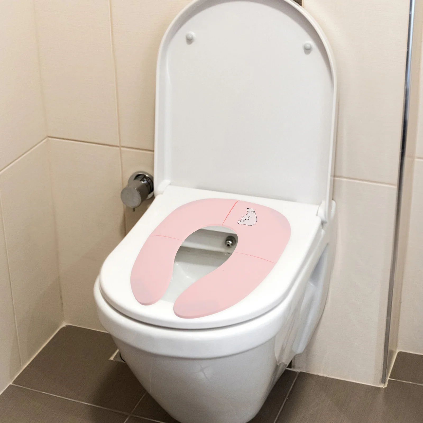 

Folding Toilet Seat for Kids Premium Portable Training Ring Light Weight Safe Comfortable for Toddler Boys Girls Travel Outdoor