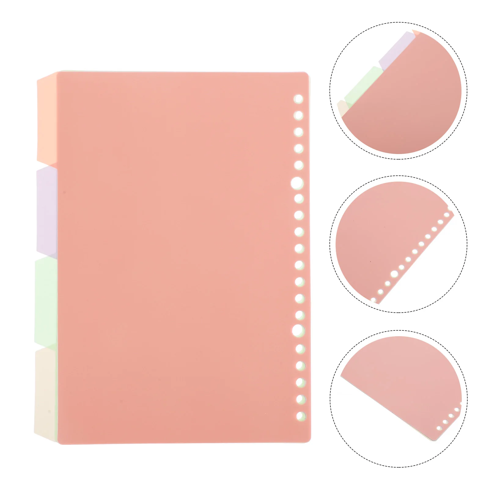 

8pcs Binder Dividers Colorful Indexed Labels 20 Holes Punched Binder Dividers Paper Separators for Notebook ganization