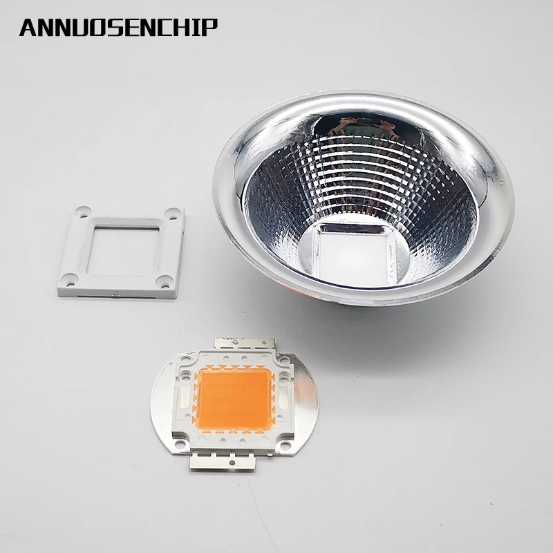 5pcs 104MM Diameter Aluminum Led Lamp Reflector Cup Bowl Case For 20W - 100W 25X25MM High Power Led Emitter Spotlight