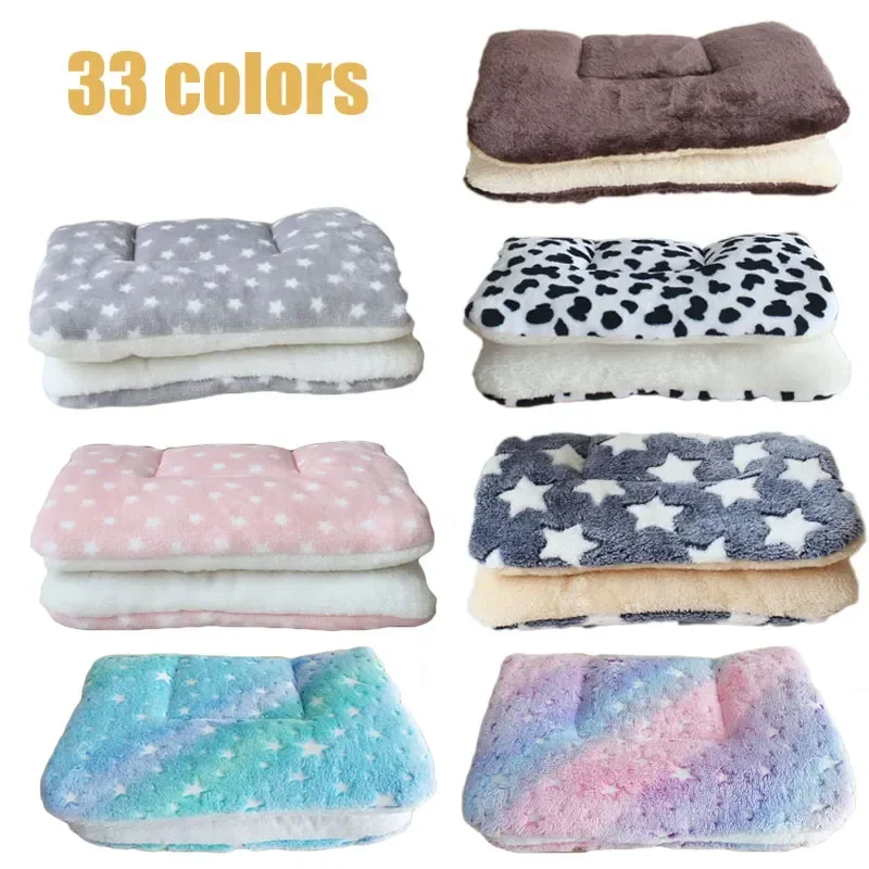 Flannel Pet Mat Dog Bed Cat Bed Thicken Sleeping Mat Dog Blanket Mat For Puppy Kitten Pet Dog Bed for Small Large Dogs Pet Mats