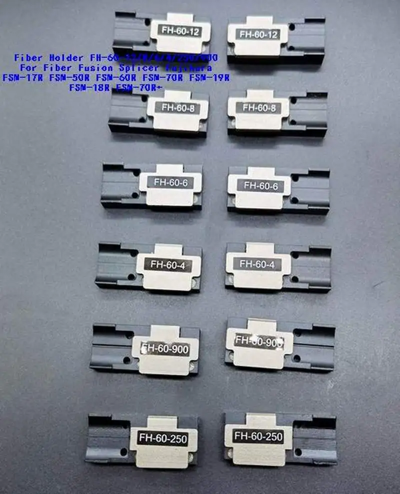 

Fiber Holder FH-60-12/8/6/4/250 For Fiber Fusion Splicer FSM-17R FSM-50R FSM-60R FSM-70R FSM-18R FSM-19R For Ribbon Fiber Clamp