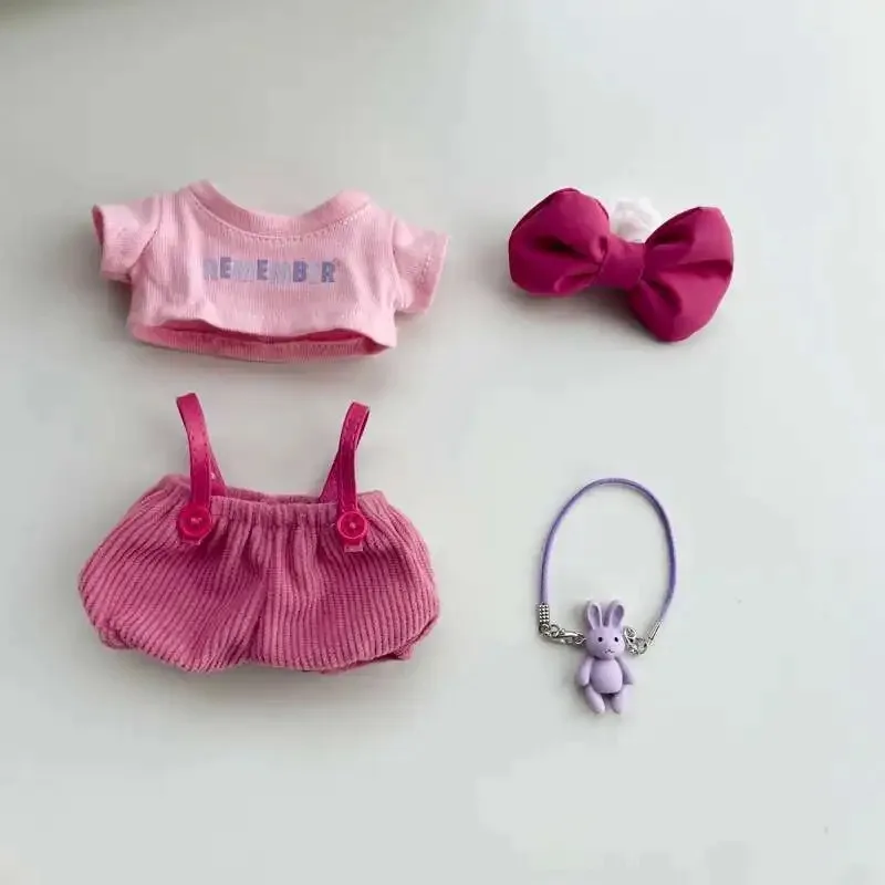 Nouveau! Vêtements pour bébé Labubu litchi Berry, avec nœud papillon et bretelles, ensemble 3.0, cadeaux pour filles à haute énergie, accessoire Labubu, sans poupée
