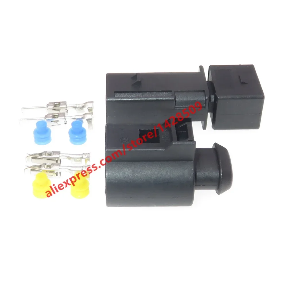 1 Set 2 Pin Female Waterproof Engine Speaker Housing Auto Sensor Plug 1J0973772 or VW Magotan Sagitar CC