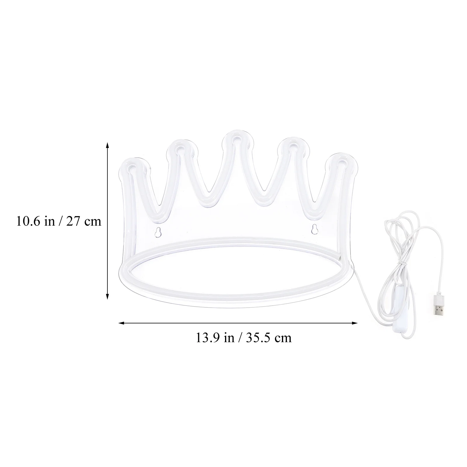 

Crown Neon Sign Plastic Night Light Bedside Lamp USB Powered for Bedroom Living Room Neon Lamp Decor Night Light Decor