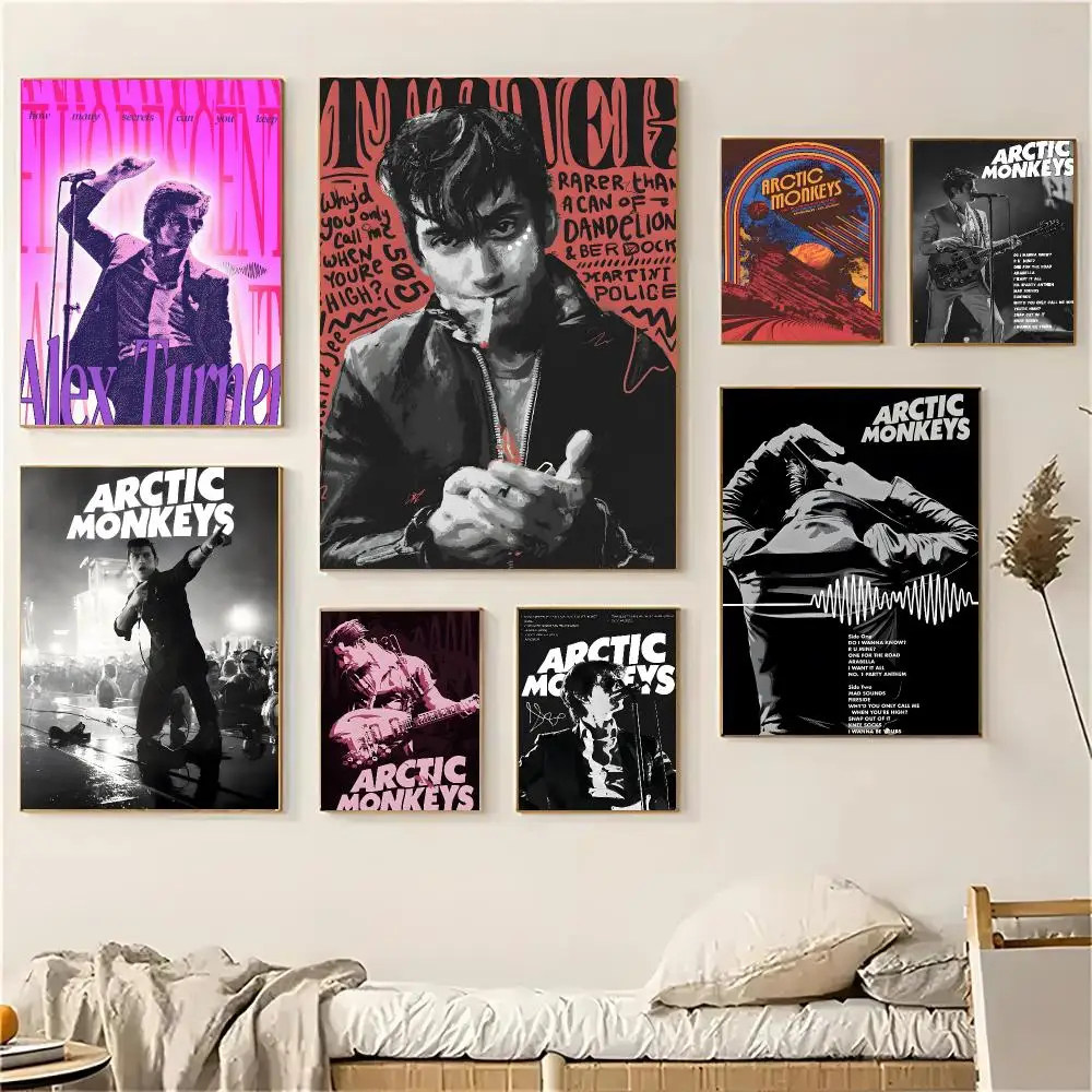 Alex Turner Singer Indie Rock Poster Self-adhesive Decal Living Room Bedroom Party Bar Decor Moisture-proof Fade-resistant HD