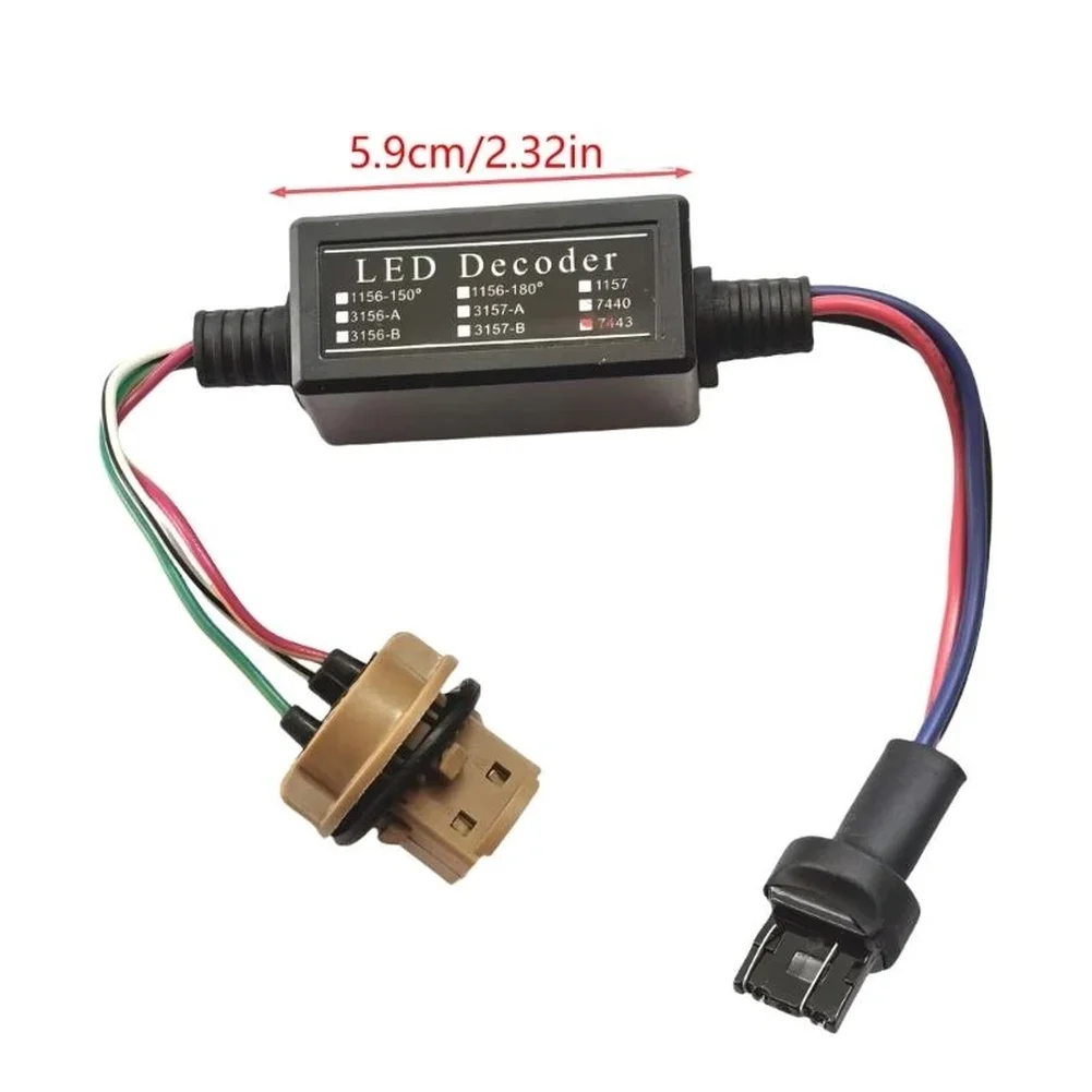 

Anti-Flicker Adapter T20 7443 LED Decoder Car Lighting Upgrade Plug-and-play Install No Wire Cutting ABS Plastic Construction