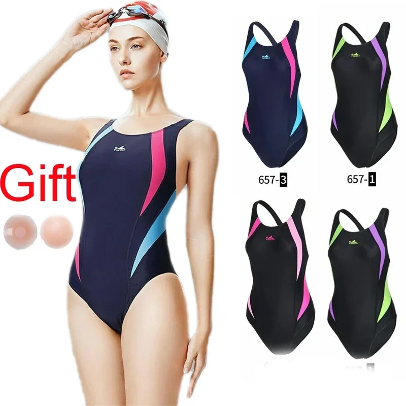 YINGFA Professional Swimwear Training Competition Racing Backless Swimsuit One Piece Swimsuit Chlorine Resistant Women Swimwear